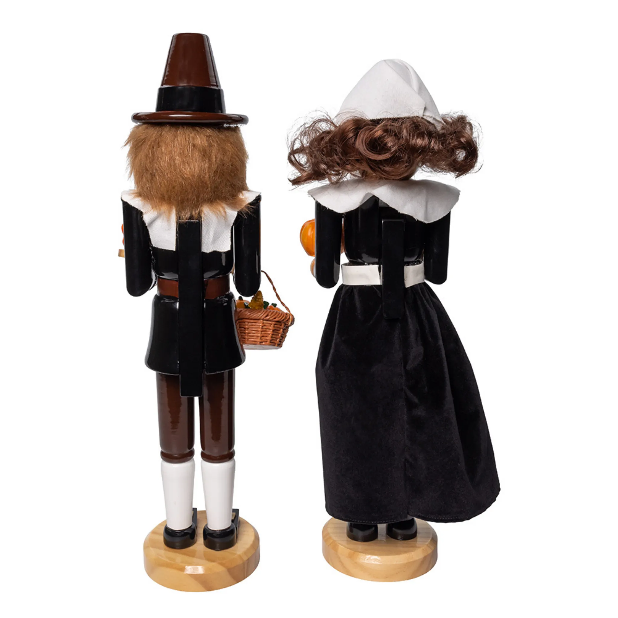 15" Man & Women Pilgrim Nutcracker Set