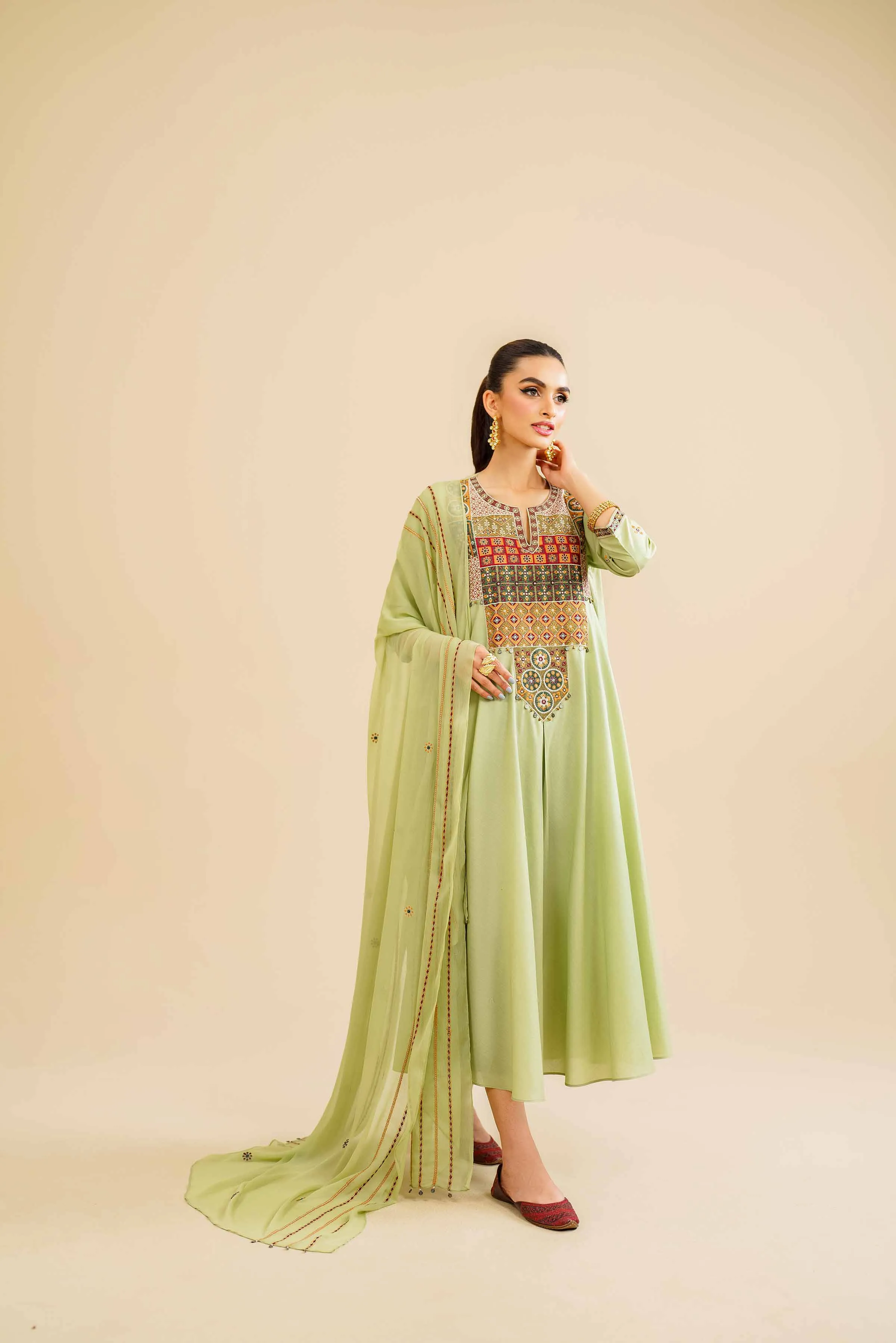 2 Piece - Embroidered Suit - KFE24-102