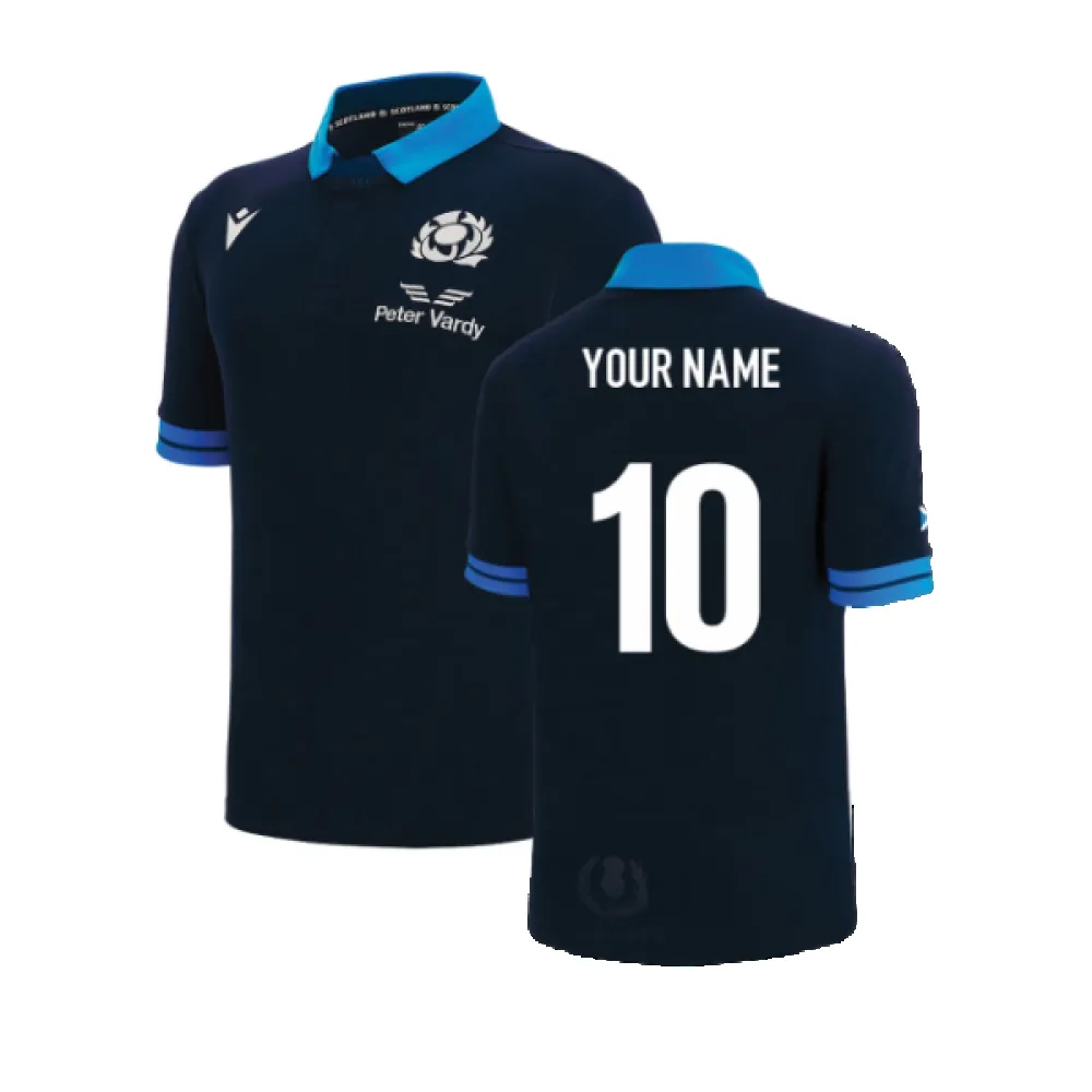 2022-2023 Scotland Home Cotton Rugby Shirt (Kids) (Your Name)