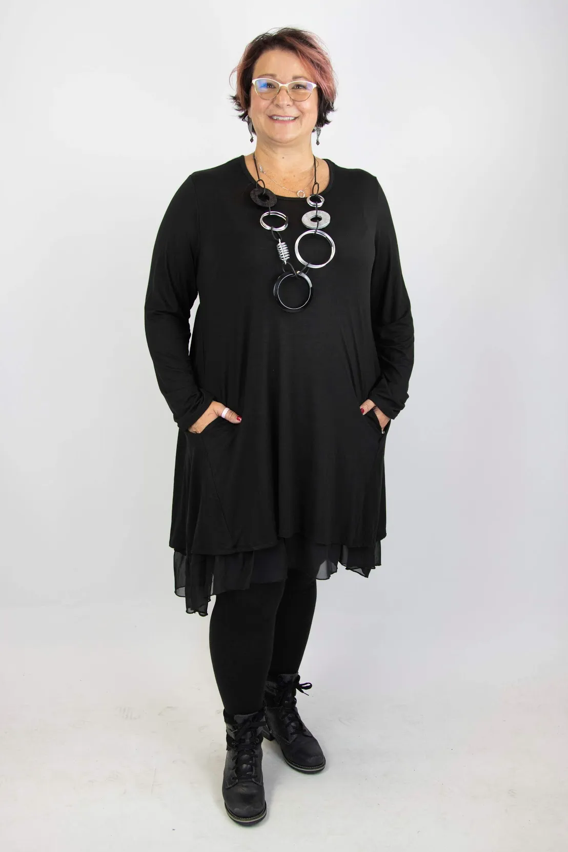 2AM Long Sleeves Tunic - Black