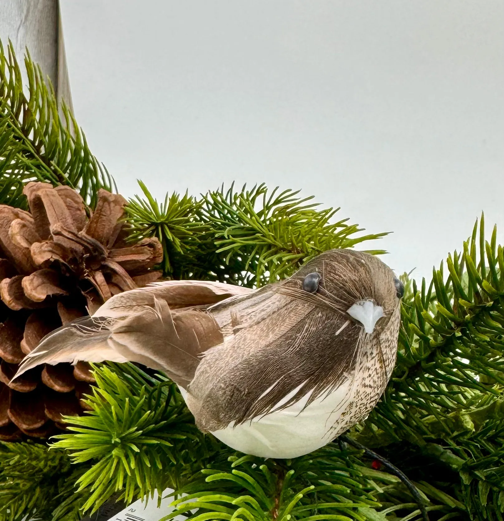 2" Brown/Cream Sparrow with Clip