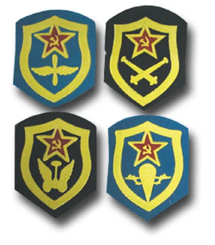 4 RUSSIAN CLOTH BADGES