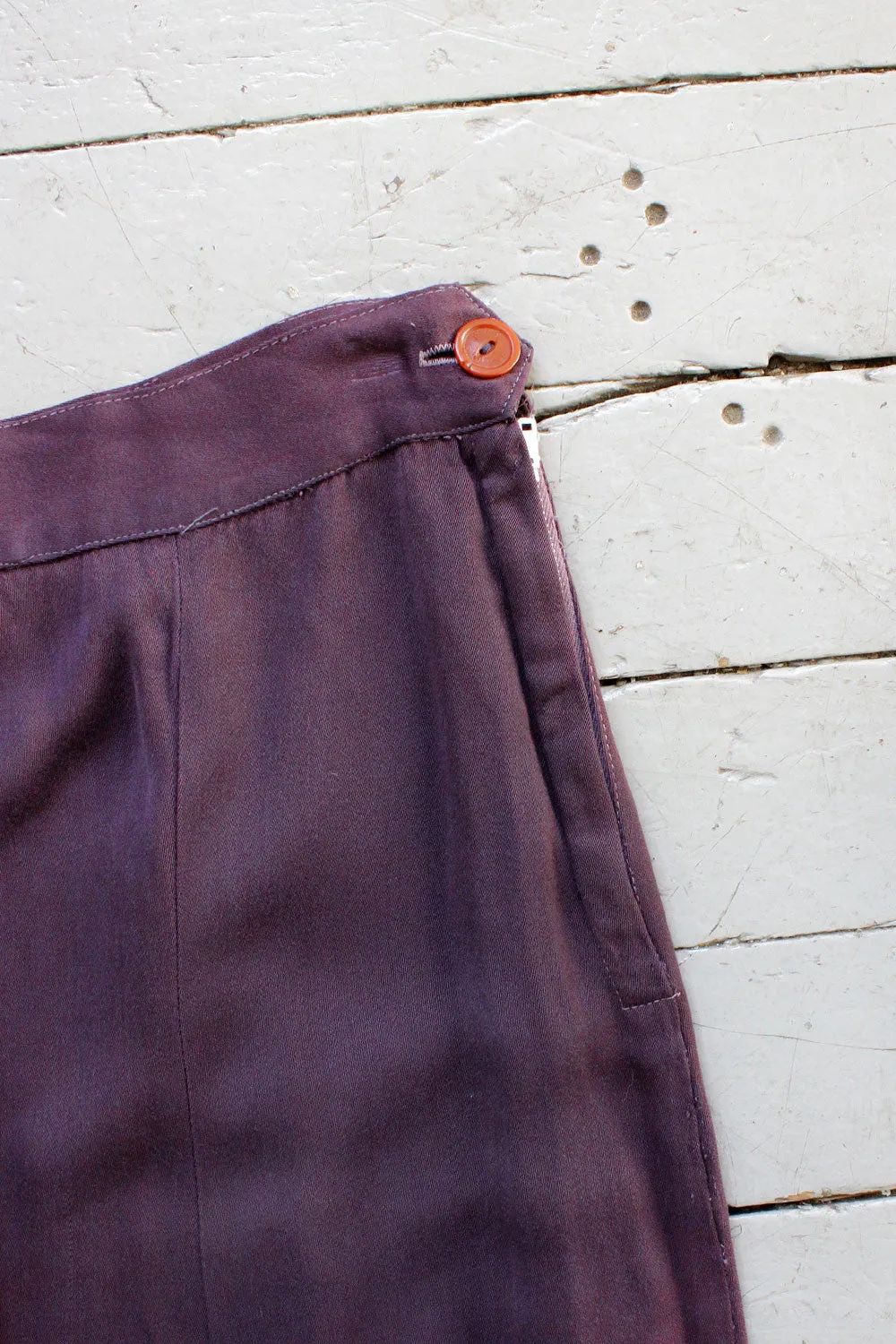 40s Purple Arrow Pleat Skirt XS/S