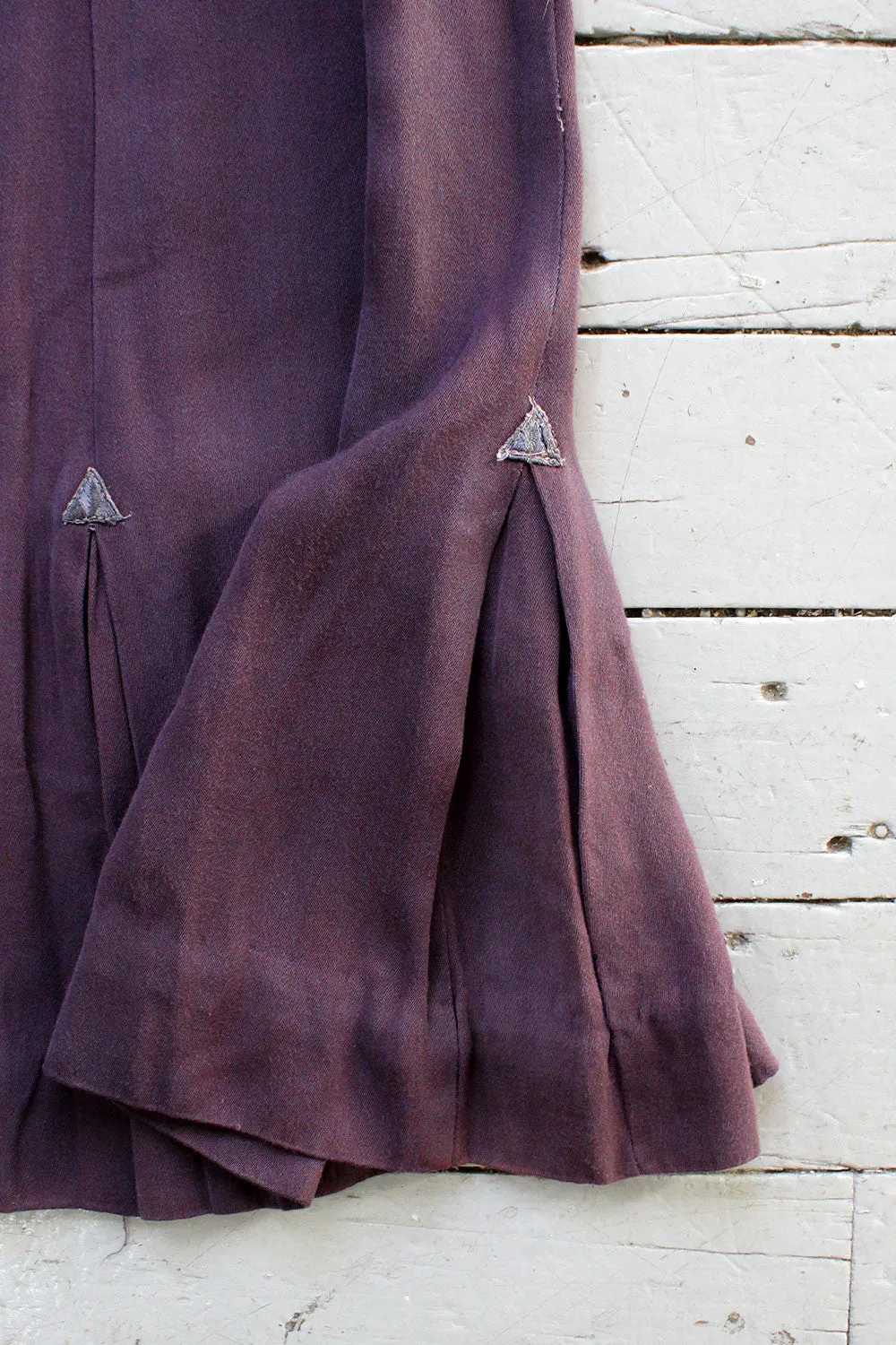 40s Purple Arrow Pleat Skirt XS/S