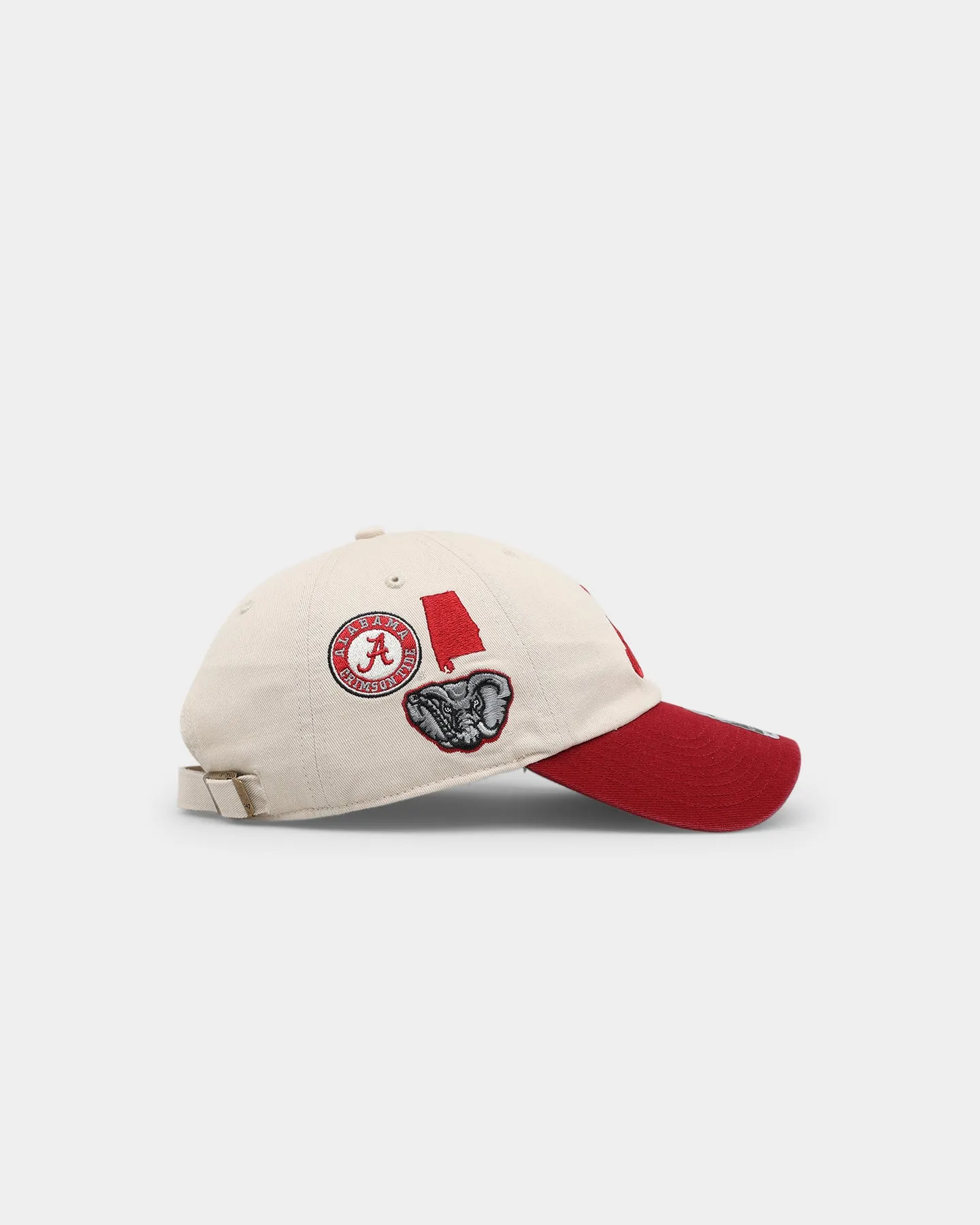 47 Brand Alabama Crimson Tide NCAA Local '47 Clean Up Strapback Bone