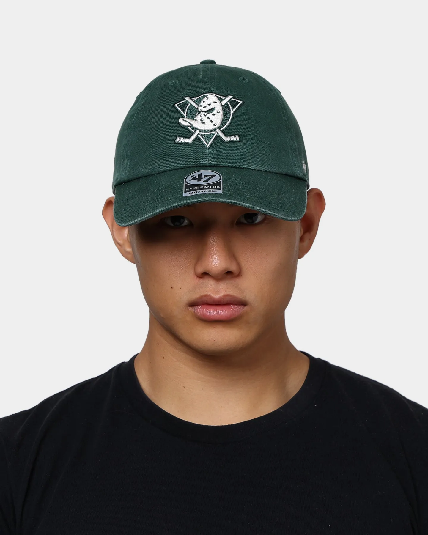 47 Brand Anaheim Ducks Clean Up Strapback Dark Green/Natural