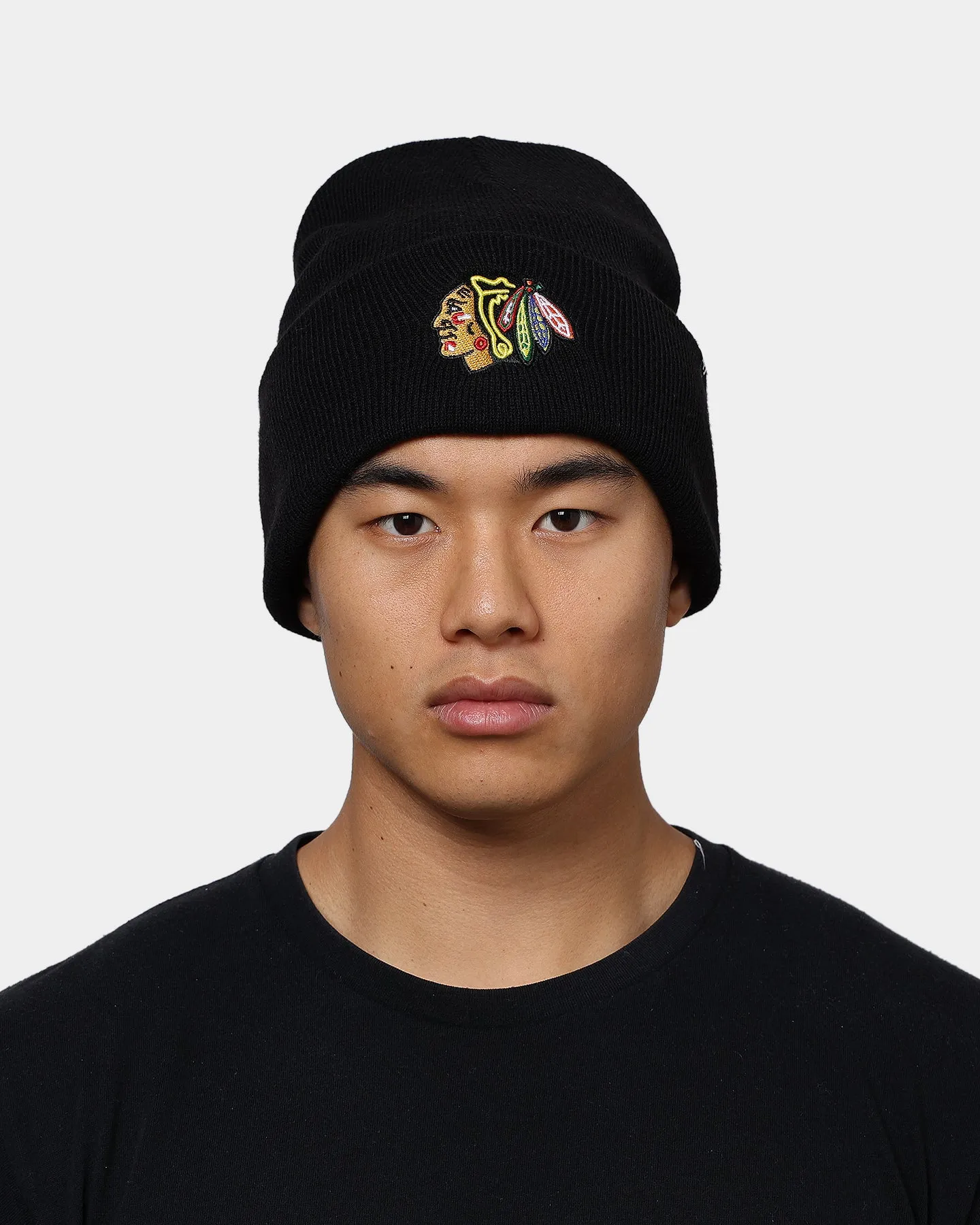 47 Brand Chicago Blackhawks Haymaker Cuff Knit Beanie Black