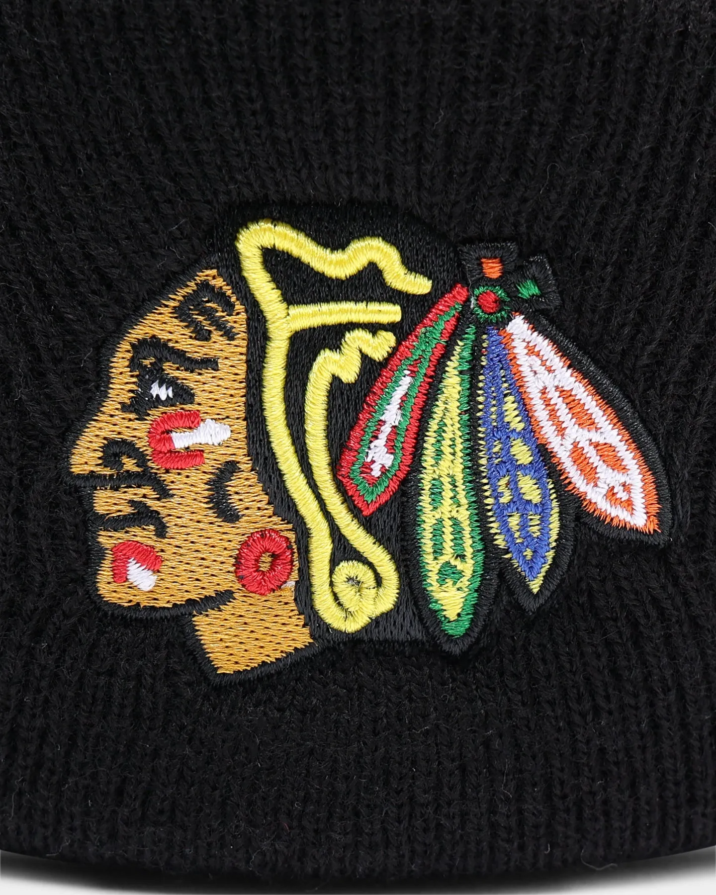 47 Brand Chicago Blackhawks Haymaker Cuff Knit Beanie Black