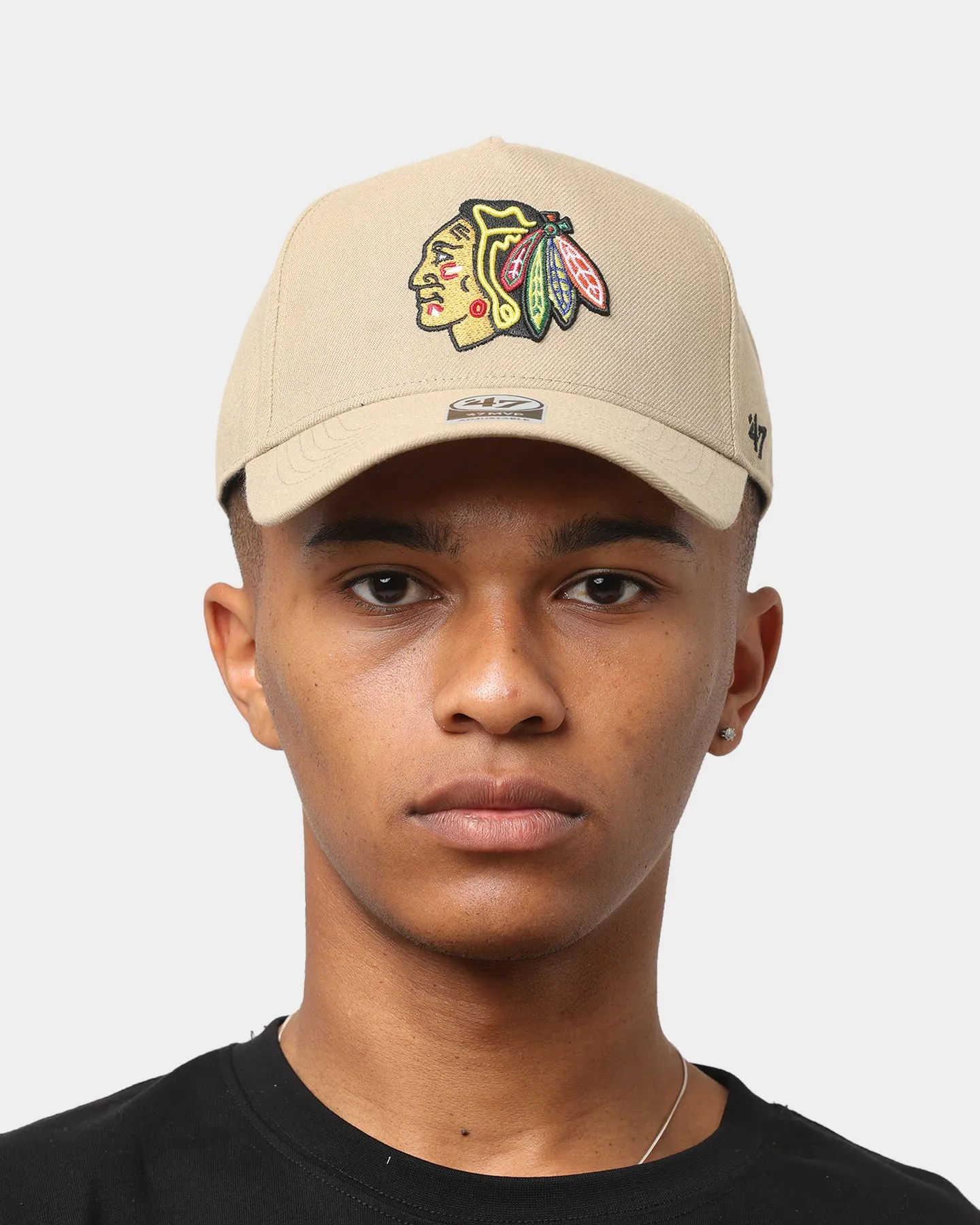 47 Brand Chicago Blackhawks 'Khaki Team' MVP DT Snapback Khaki