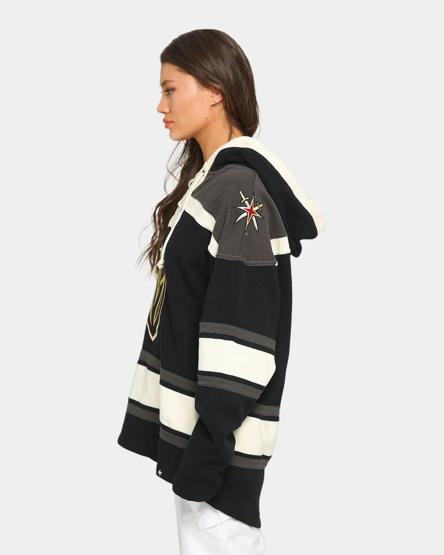 47 Brand Golden Knights Superior Lacer Hoodie Jet Black