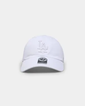 47 Brand Los Angeles Dodgers Clean Up Strapback White