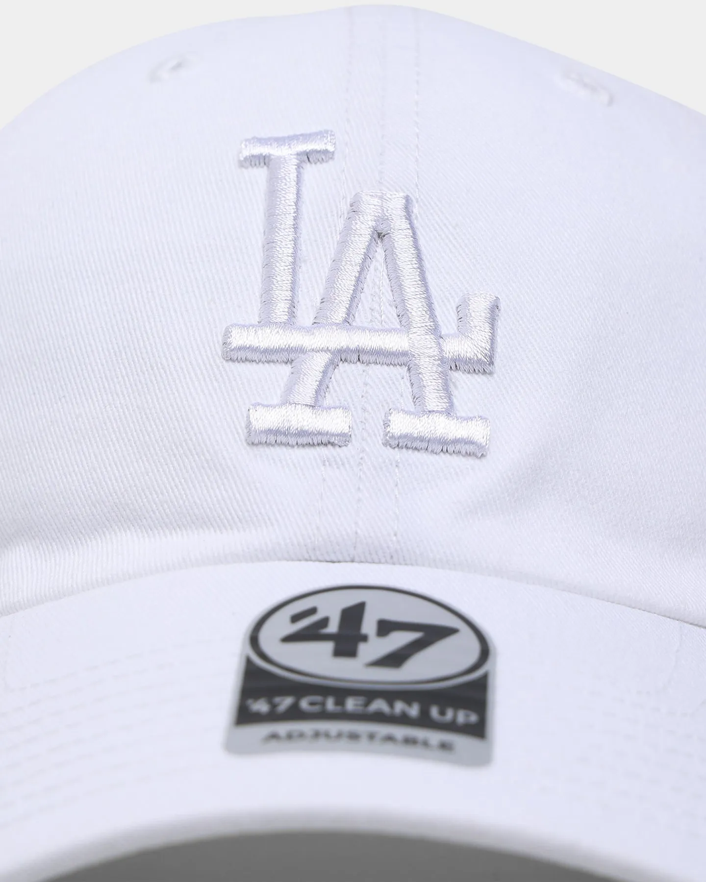 47 Brand Los Angeles Dodgers Clean Up Strapback White