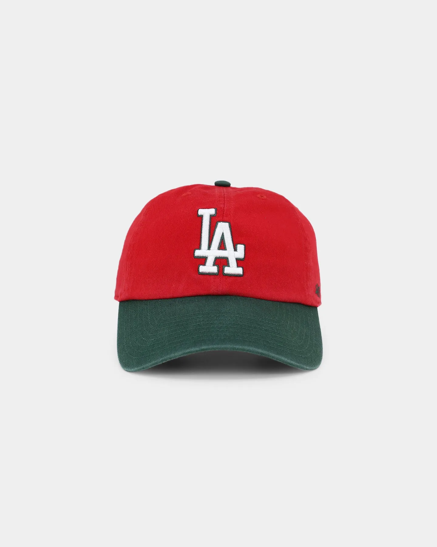 47 Brand Los Angeles Dodgers 'Scarlet Pines' Clean Up Strapback Red/Dark Green