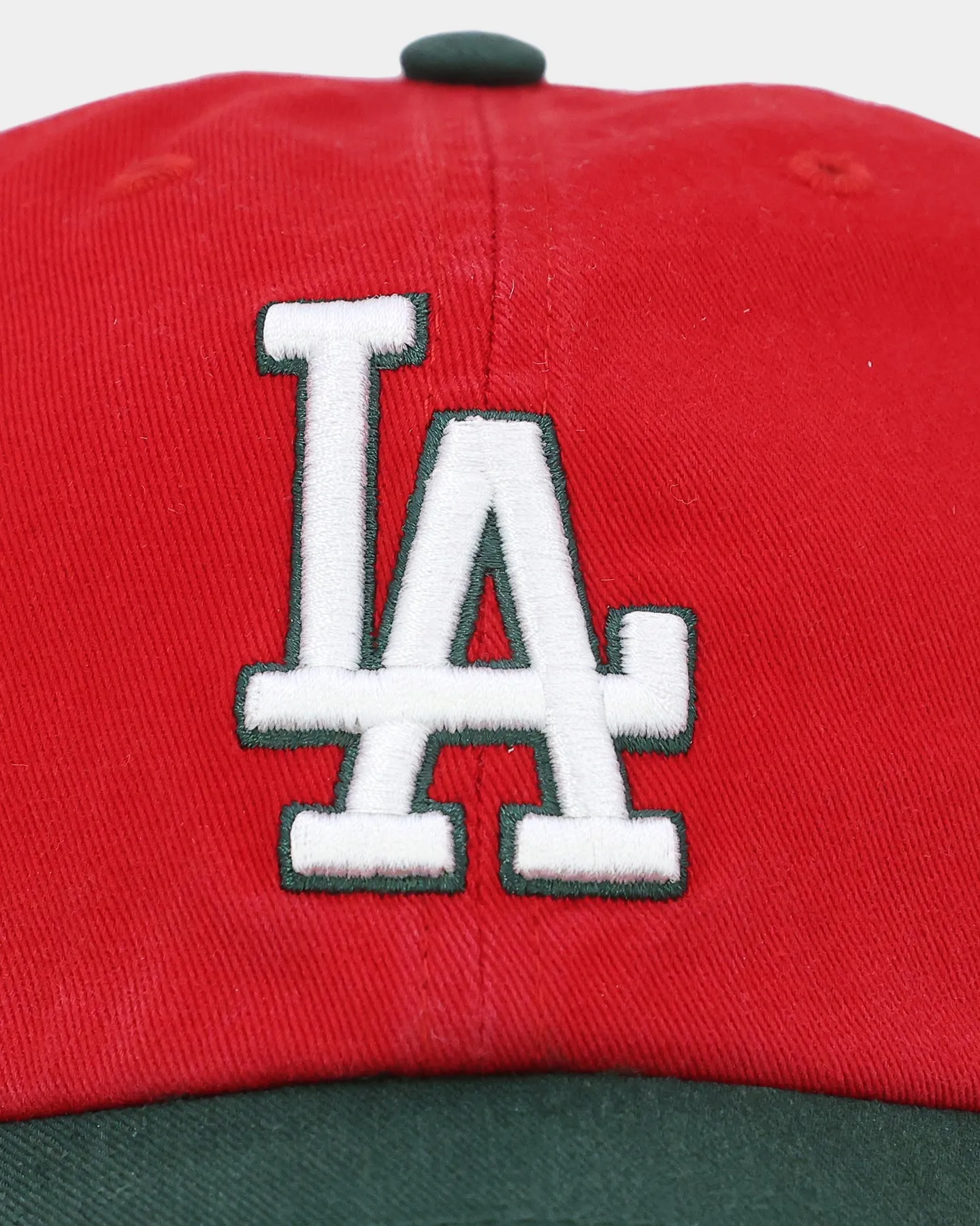 47 Brand Los Angeles Dodgers 'Scarlet Pines' Clean Up Strapback Red/Dark Green