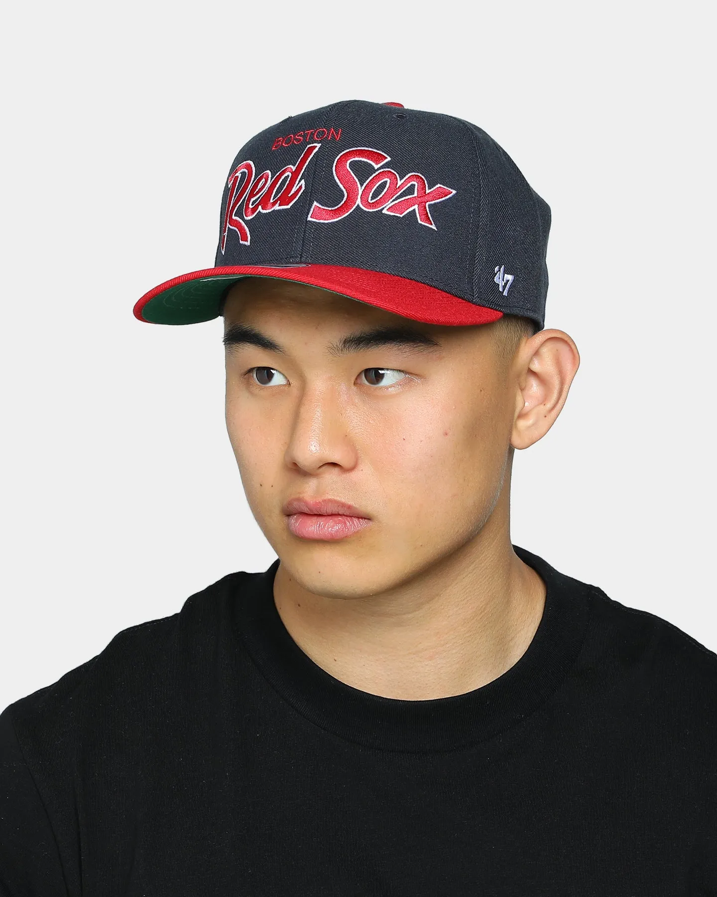 47 Brand Men's Boston Red Sox Script MVP DP Snapback Navy/Red