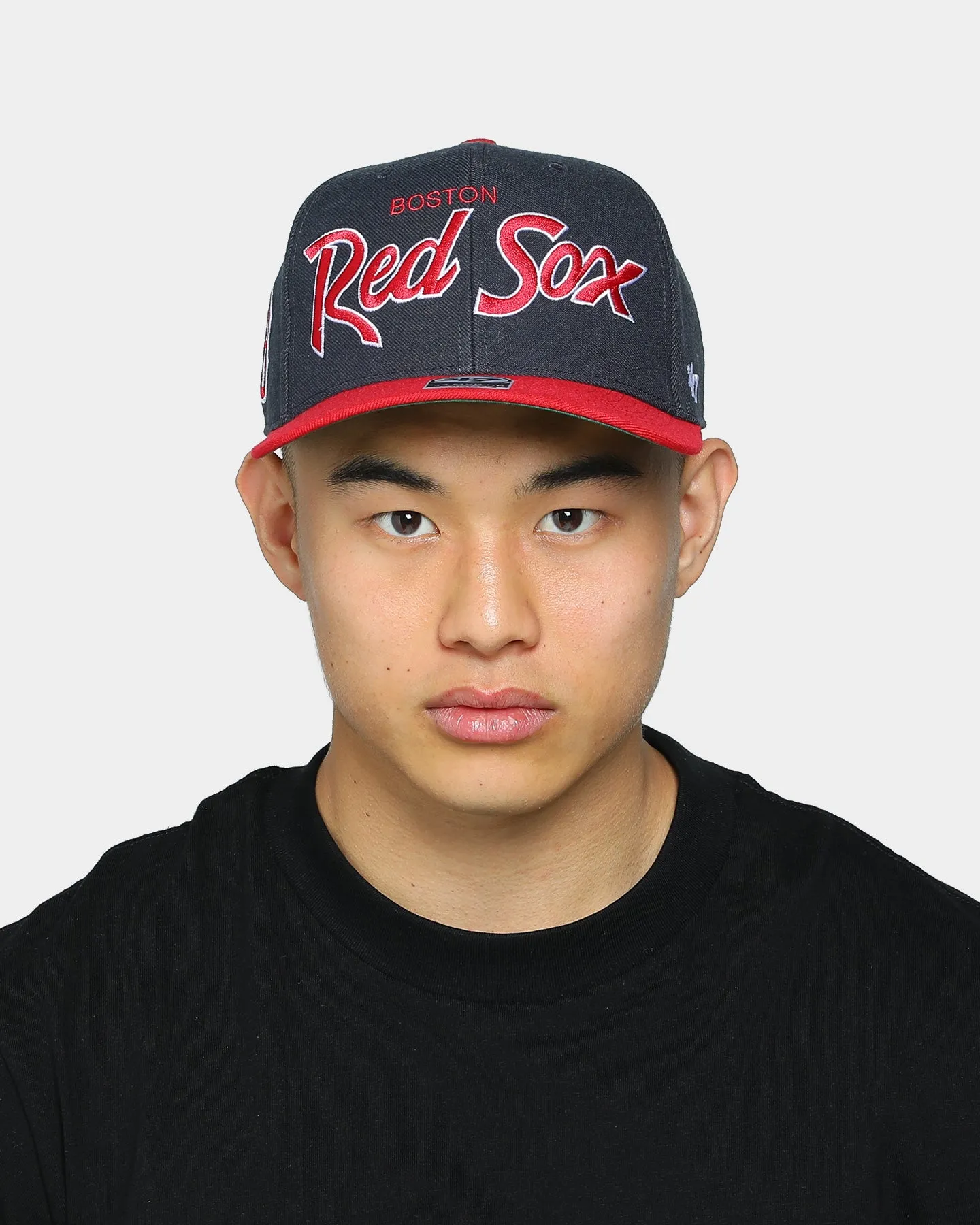 47 Brand Men's Boston Red Sox Script MVP DP Snapback Navy/Red