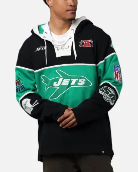 47 Brand New York Jets Super Bowl Gridiron Lacer Hoodie Jet Black