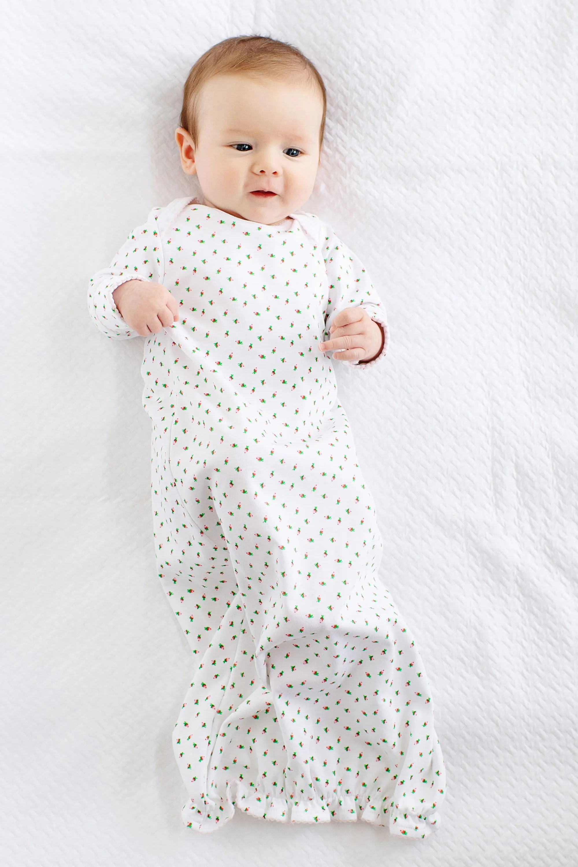 Adorable Everyday Gown - Port Royal Rosebud with Worth Avenue White