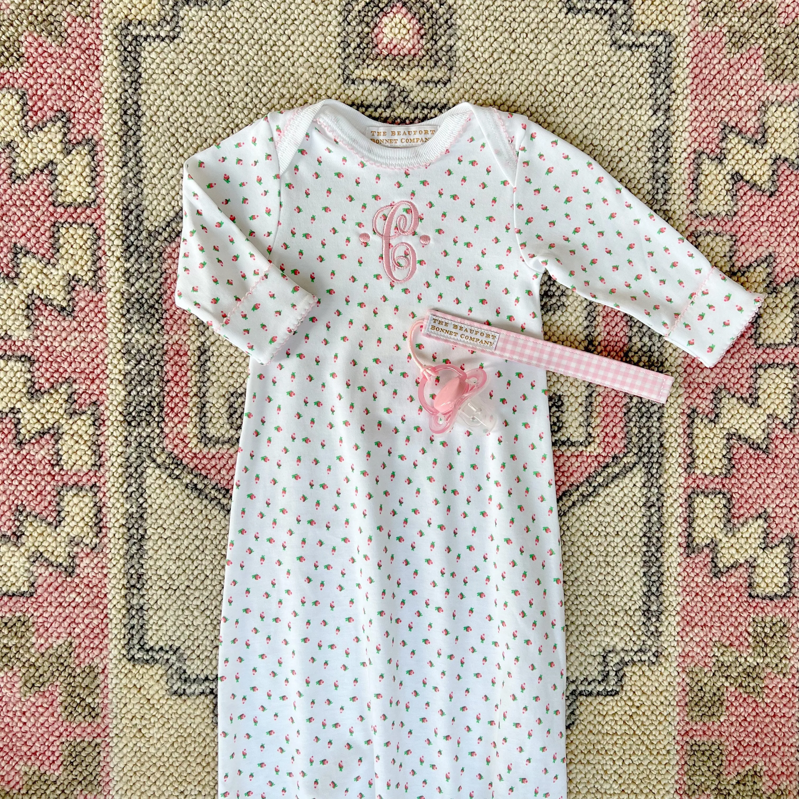 Adorable Everyday Gown - Port Royal Rosebud with Worth Avenue White