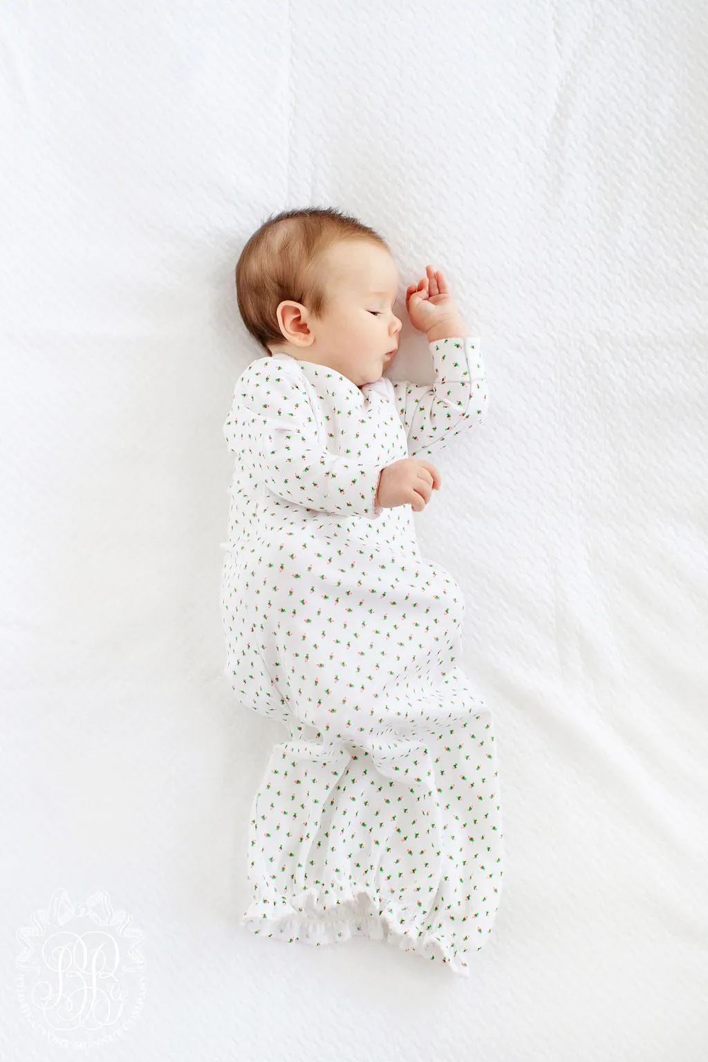 Adorable Everyday Gown - Port Royal Rosebud with Worth Avenue White