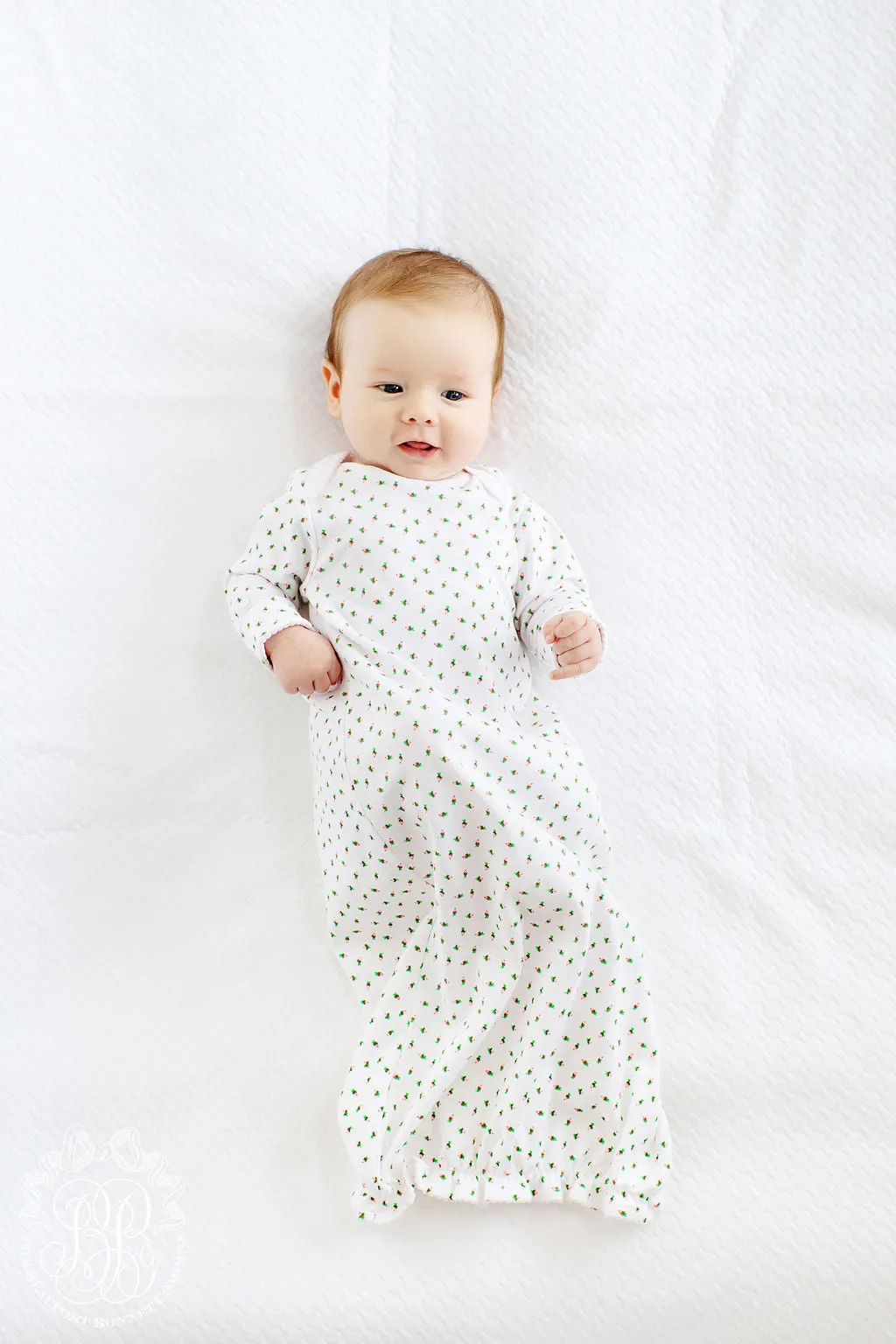 Adorable Everyday Gown - Port Royal Rosebud with Worth Avenue White