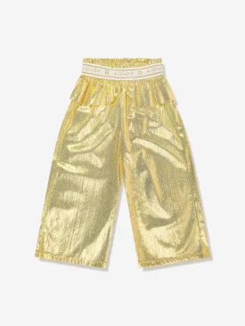 Aigner Girls Metallic Trousers in Gold