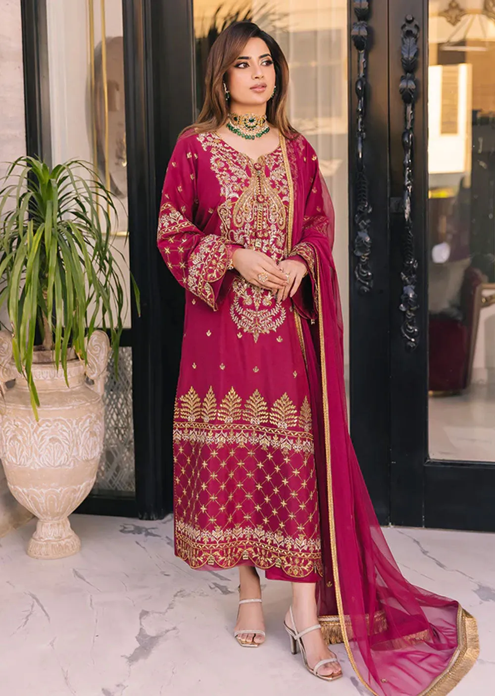 AJSM-46 - Unstitched - Maahru, Noorie & Meerub Collection 2023