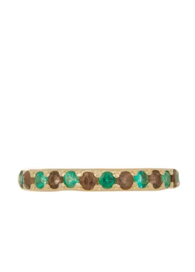 Amador 3mm Pave - Emerald & Brown Topaz