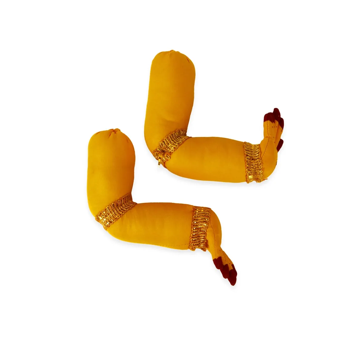 Amman Hands & Legs Set - 18 x 2.5 Inches | Cloth Varalakshmi Hands & Leg/ Yellow Colour Laxmi Hand & Leg for Deity