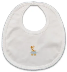 Animal Train baby boy bib