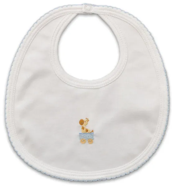 Animal Train baby boy bib