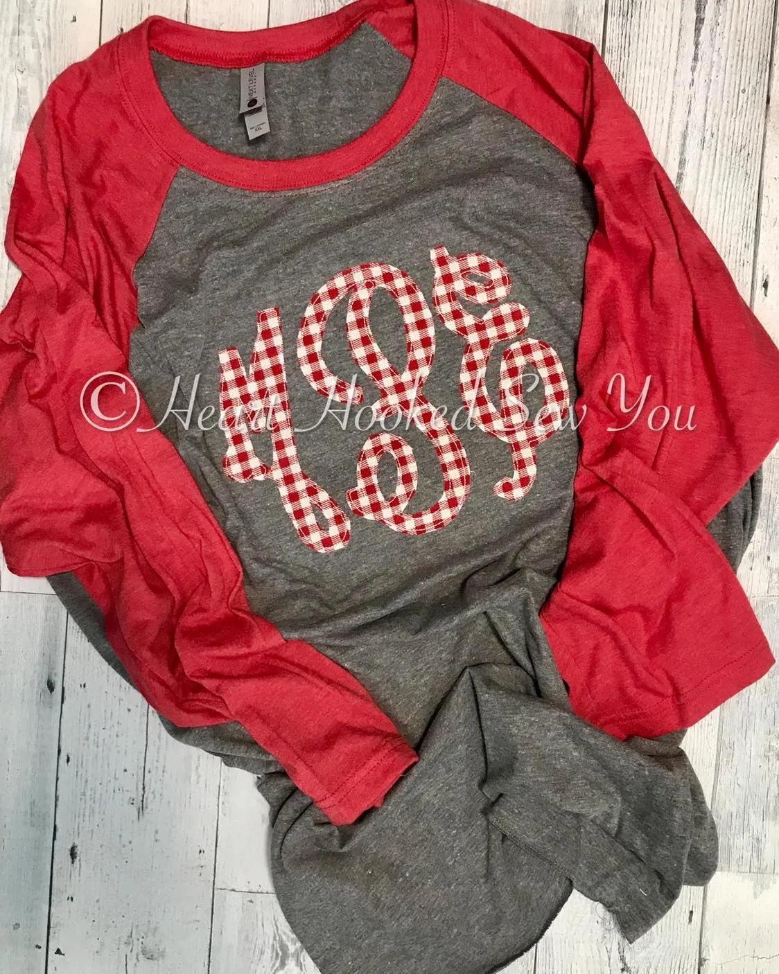 Appliqué Monogrammed Raglan (DESERT PINK IS SOLD OUT)