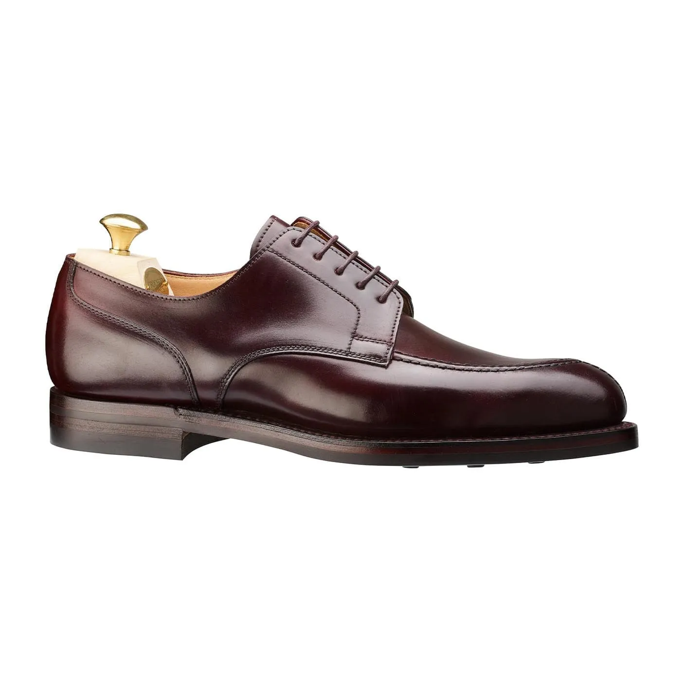 Premium Ascott 2 Cordovan Leather Derby Shoes in Rich Burgundy