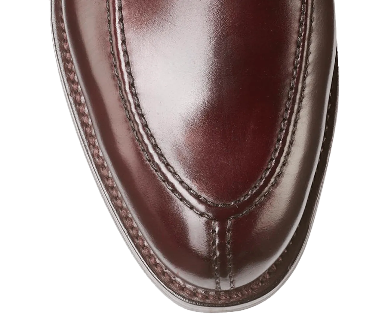 Premium Ascott 2 Cordovan Leather Derby Shoes in Rich Burgundy