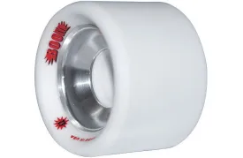 Atom Boom Alloy Core 59MM Quad Derby Wheels White 4PK Firm