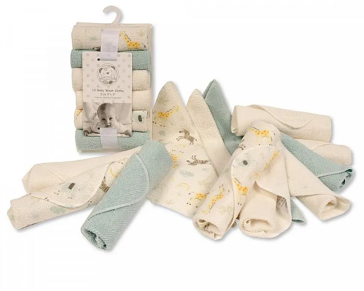 Baby Boy Wash Cloths - 12 Pack - Gp-25-1204