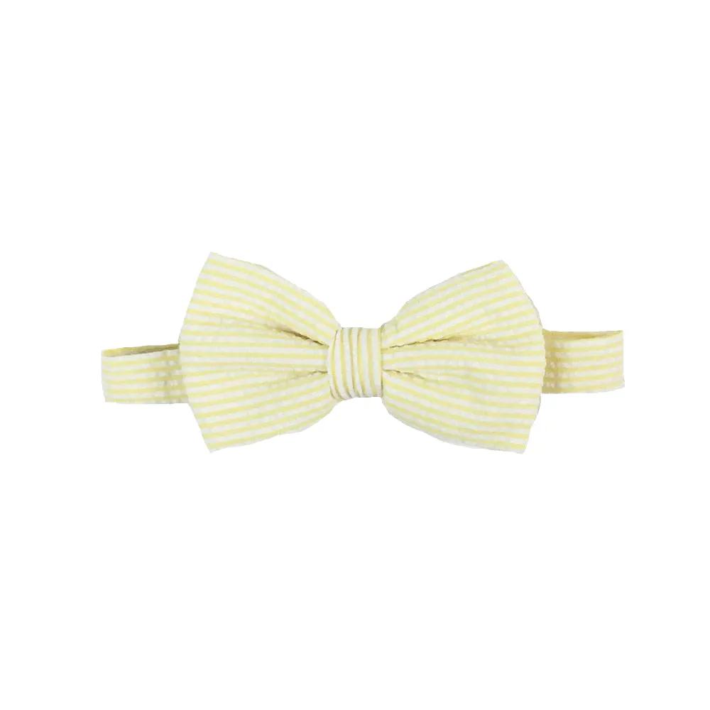 Baylor Bowtie - Seaside Sunny Yellow Seersucker