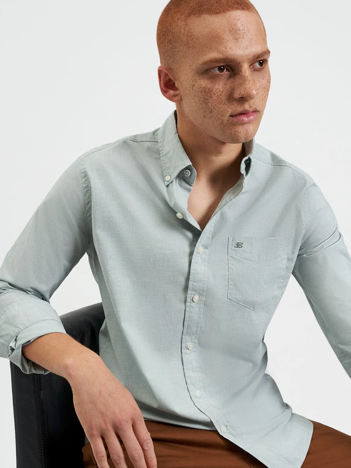 Beatnik Wash Long-Sleeve Shirt - Forest