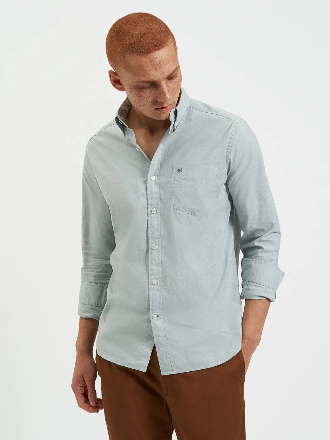 Beatnik Wash Long-Sleeve Shirt - Forest