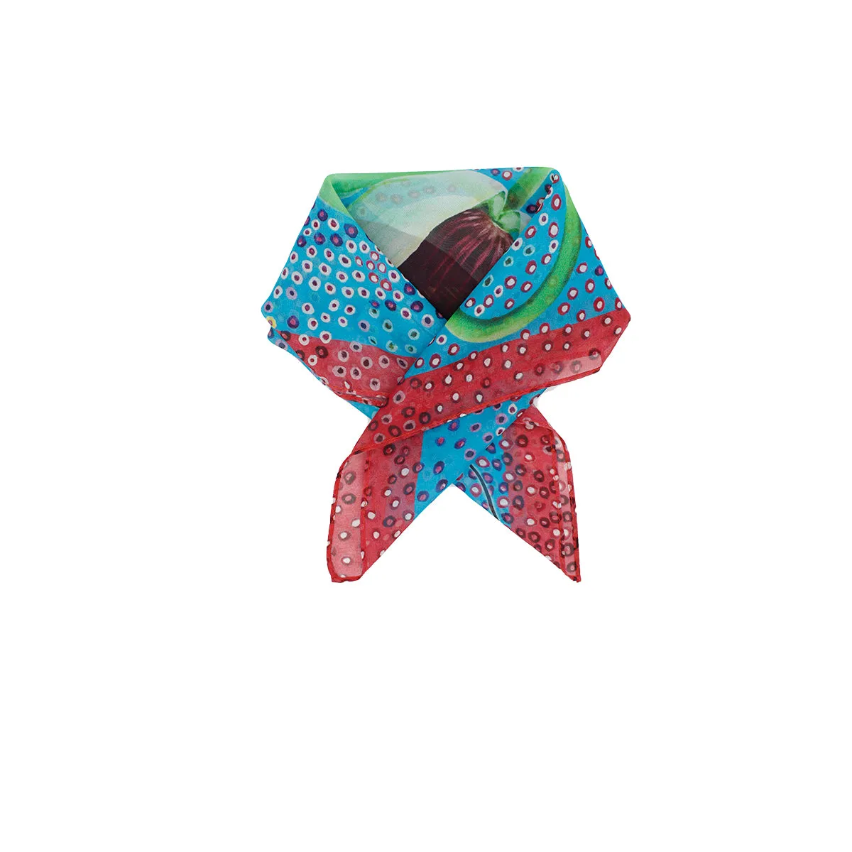 BEWARE Orchid Silk Square Neckerchief Scarf