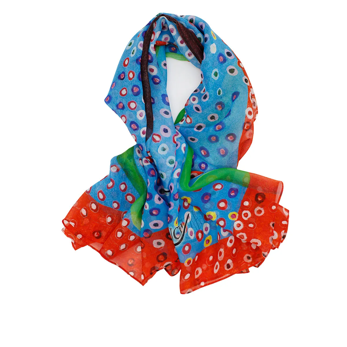 BEWARE Orchid Silk Square Neckerchief Scarf