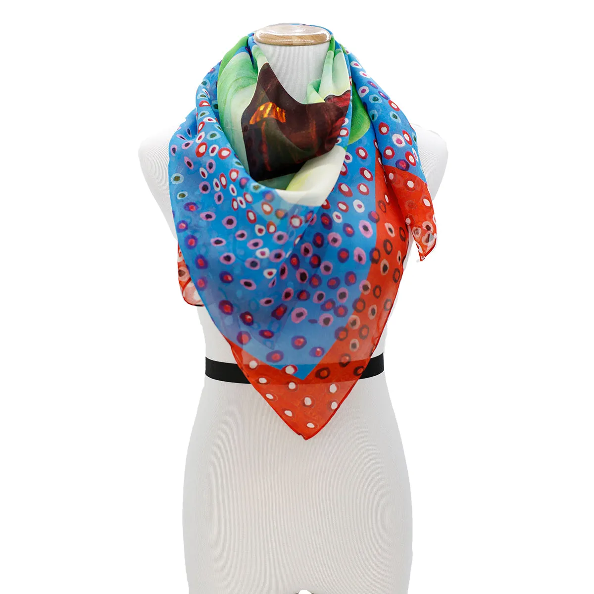 BEWARE Orchid Silk Square Neckerchief Scarf