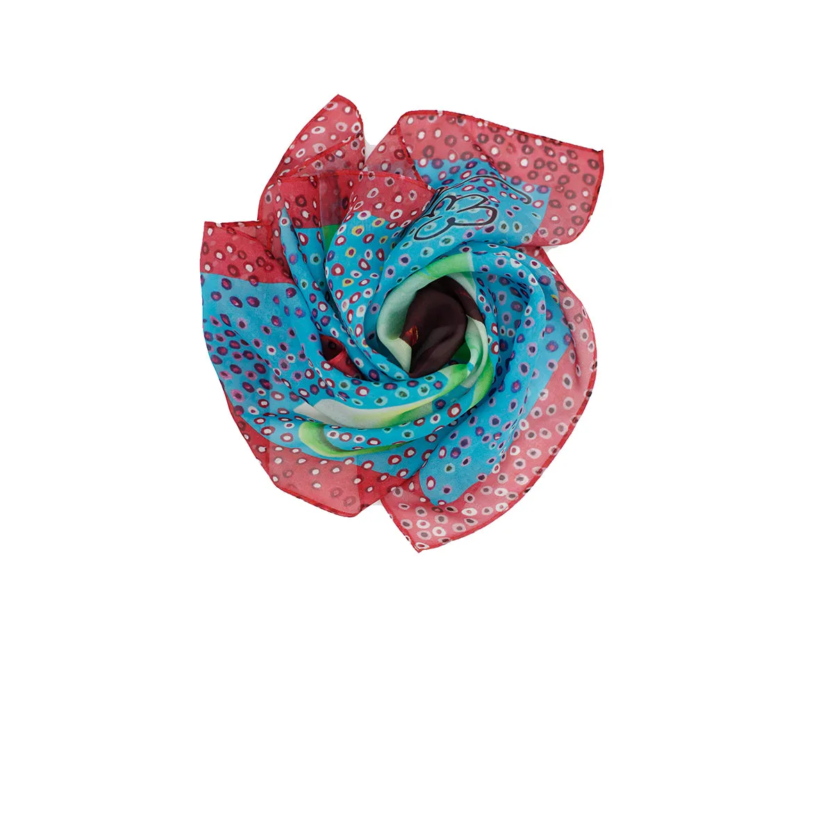 BEWARE Orchid Silk Square Neckerchief Scarf