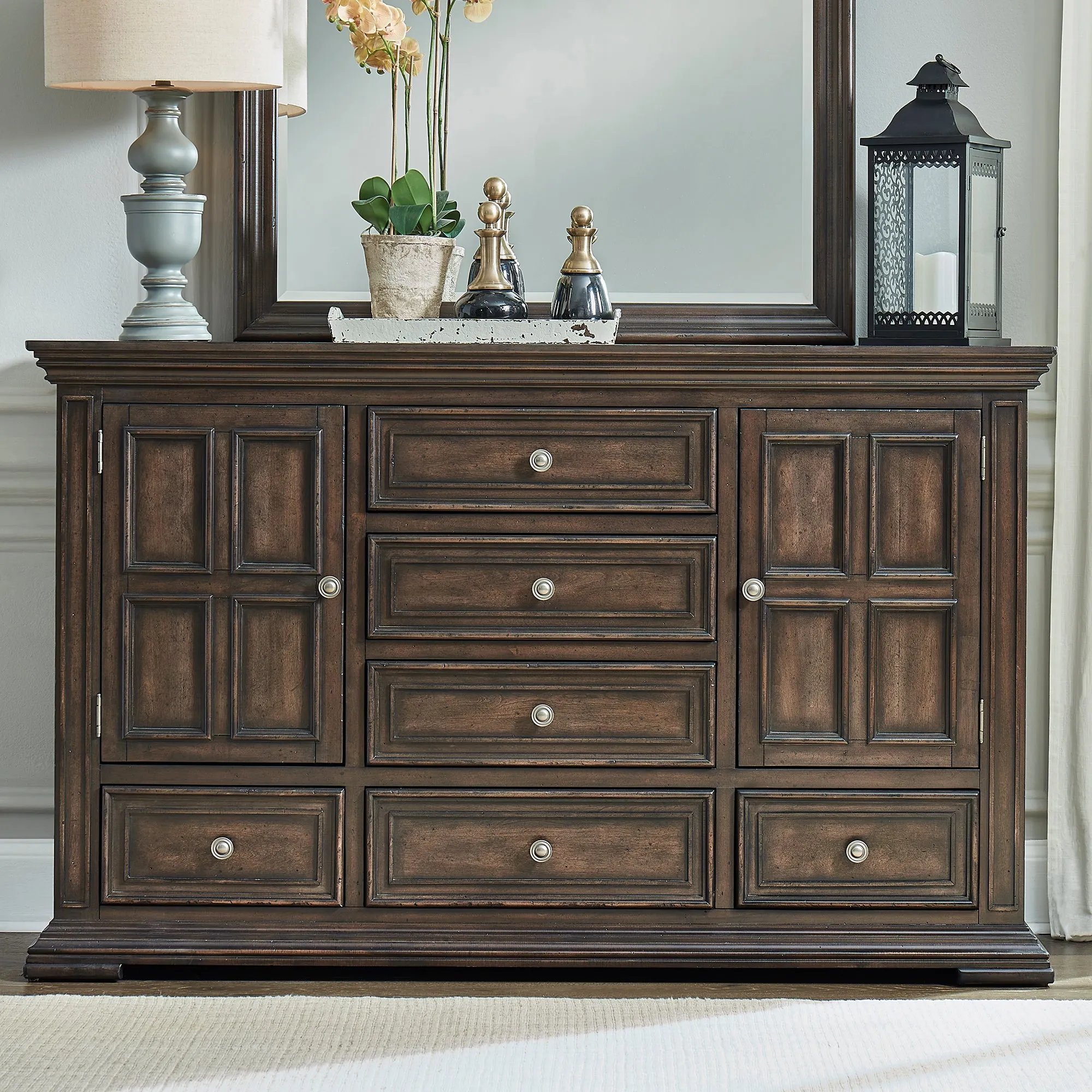 Big Valley 361-BR31 2 Door 6 Drawer Dresser