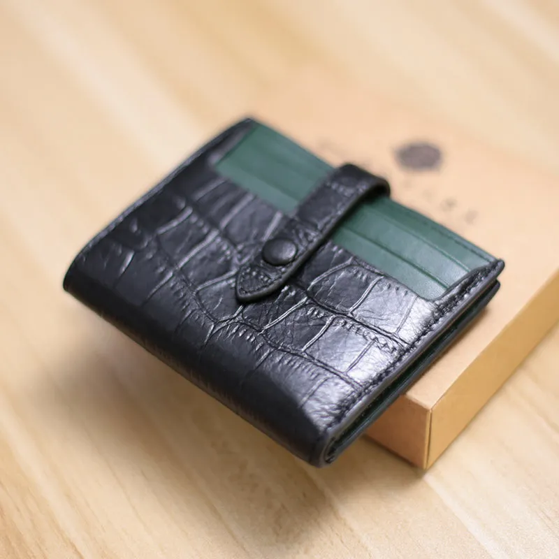 Black&Brown Cute Women Leather Slim Wallet Card Wallet Mini Billfold Wallets Slim Brown Card Holder Wallets For Women