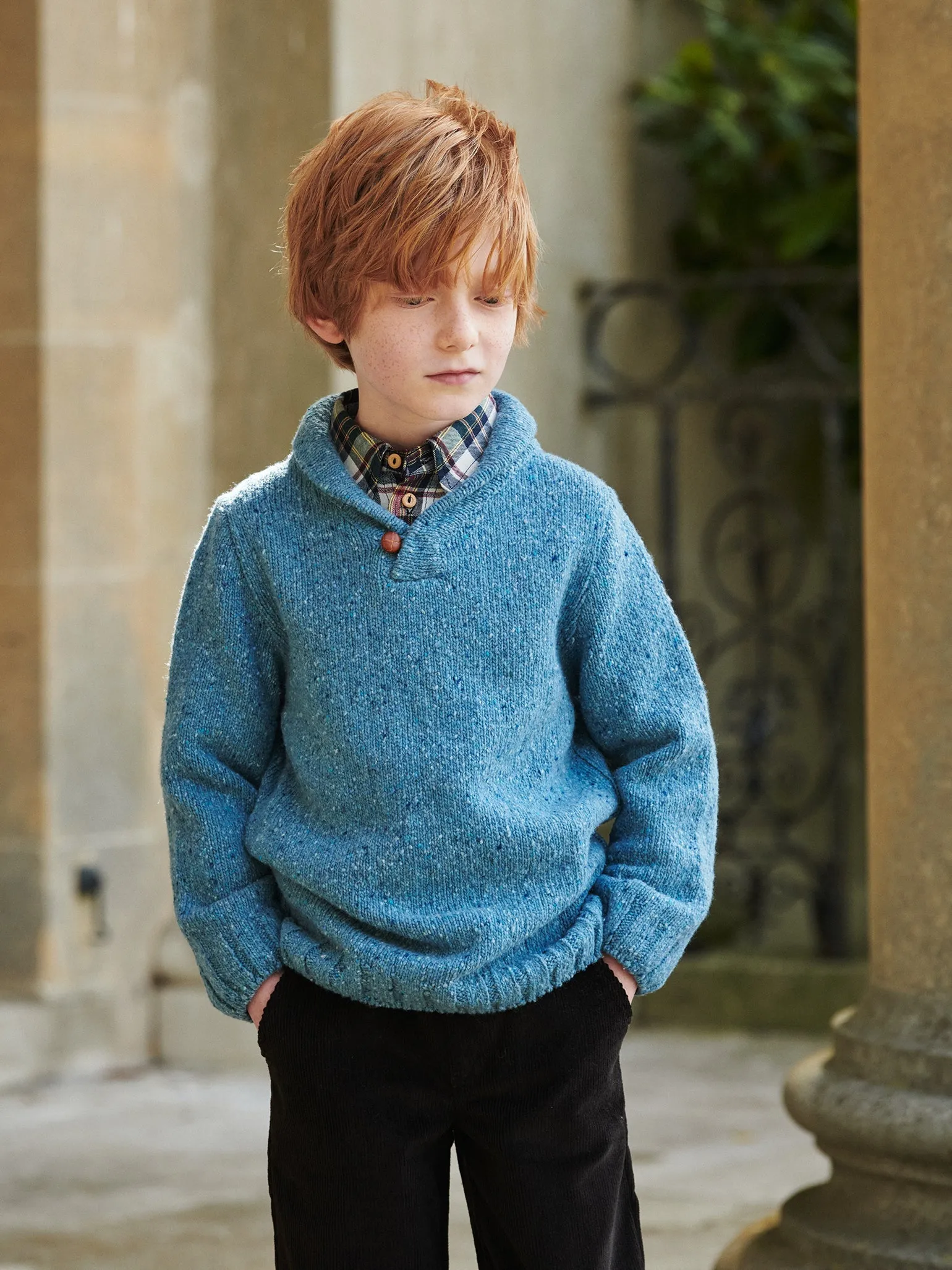 Blue Goyo Merino Boy Jumper