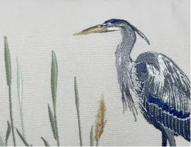 Blue Heron Lumbar Pillow