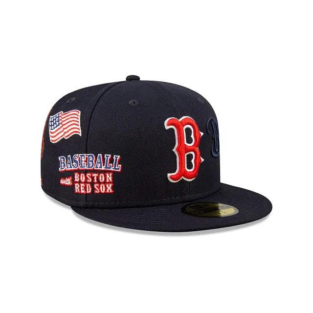 Boston Red Sox Script 59FIFTY Fitted (Navy)