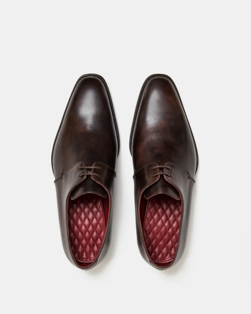 Brown Leather Derby Dress Shoe