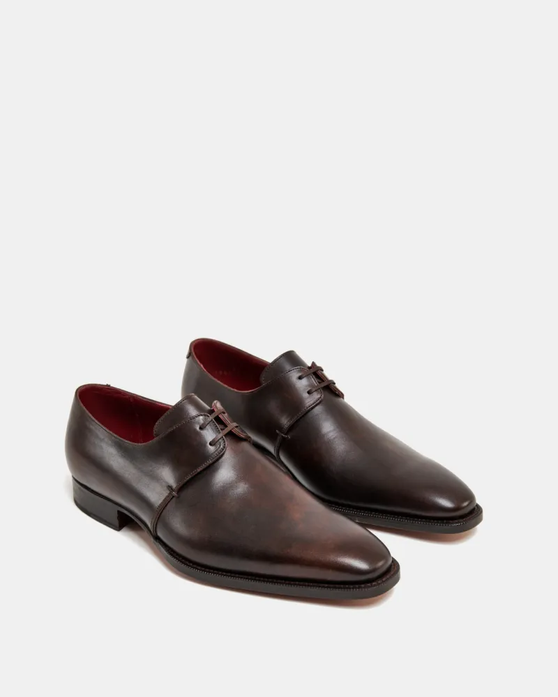 Brown Leather Derby Dress Shoe